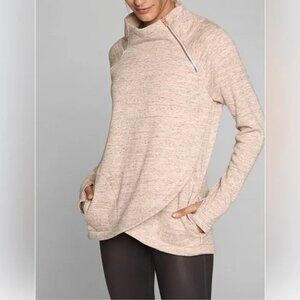 Athleta | Cozy Karma Asym Pullover | Oatmeal Heather | Medium